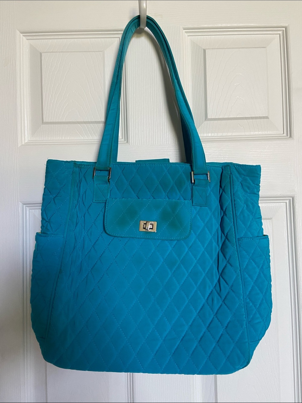 Vera Bradley Aqua Microfiber Tote
